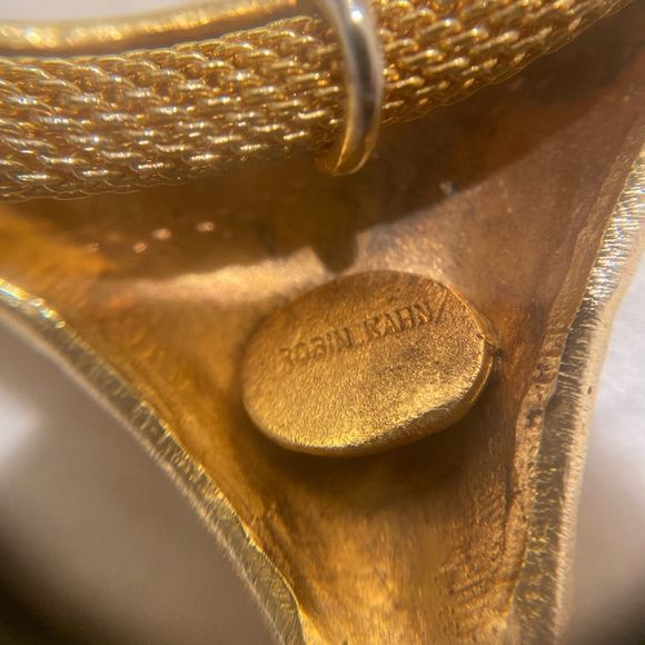 Vintage Robin Kahn Abstract Gold Necklace - Picture 12 of 15